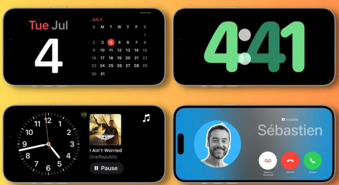 五寨苹果手机维修分享iOS17横屏充电待机显示有什么好处 