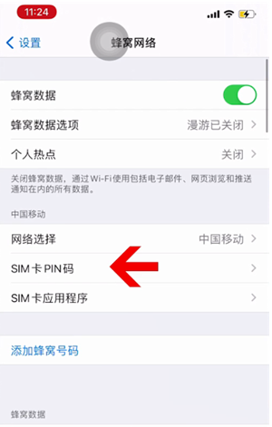 五寨苹果14维修网分享如何给iPhone14的SIM卡设置密码 